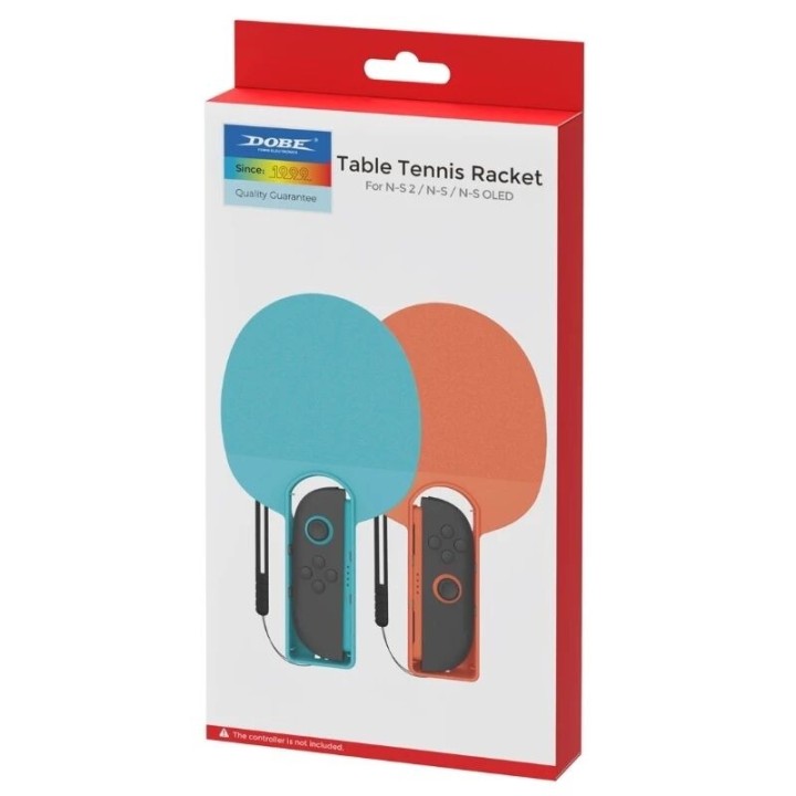 Raquettes de tennis de ping pong pour Nintendo Switch 2 et autres DOBE TNS-5135 (lot de 2) orange/bleu