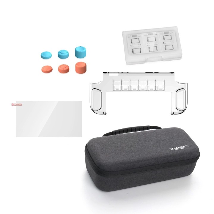 Kit d'accessoires 10 pcs housse et coque de protection, boitier à carte et capuchons pour Nintendo Switch 2 DOBE TNS-5112 noir