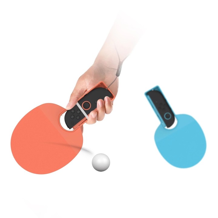 Raquettes de tennis de ping pong pour Nintendo Switch 2 et autres DOBE TNS-5135 (lot de 2) orange/bleu