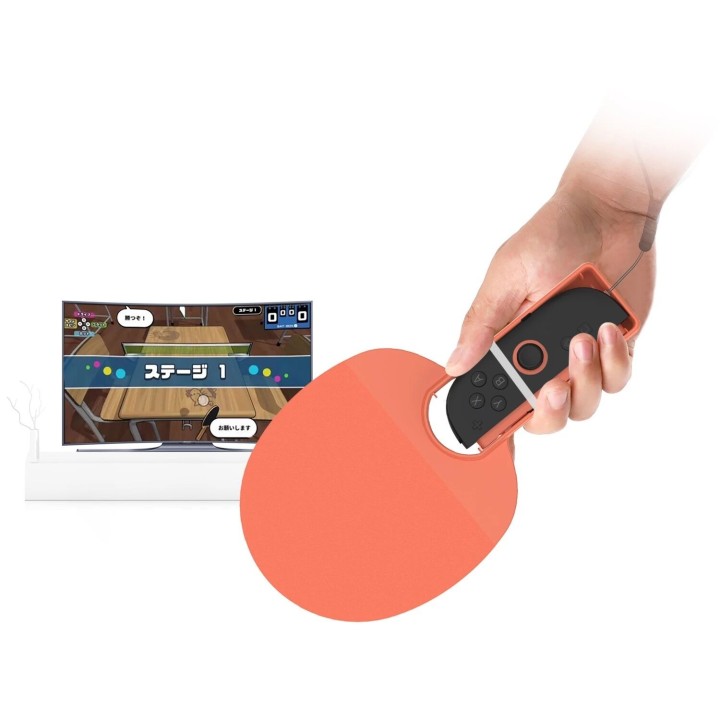 Raquettes de tennis de ping pong pour Nintendo Switch 2 et autres DOBE TNS-5135 (lot de 2) orange/bleu