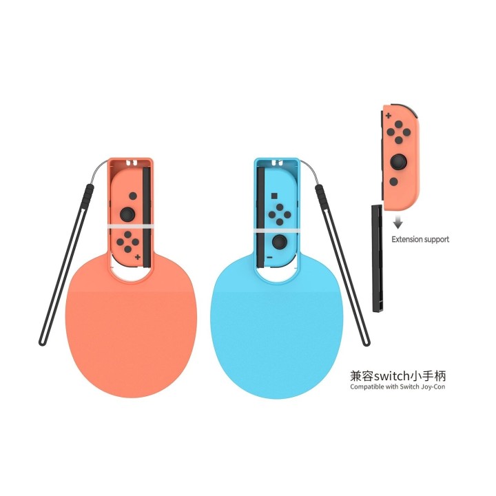 Raquettes de tennis de ping pong pour Nintendo Switch 2 et autres DOBE TNS-5135 (lot de 2) orange/bleu
