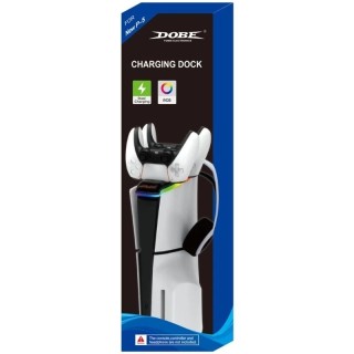 Station de charge pour 2 manettes et support casque PlayStation 5 / PS5 Slim DOBE TP5-3597 noir