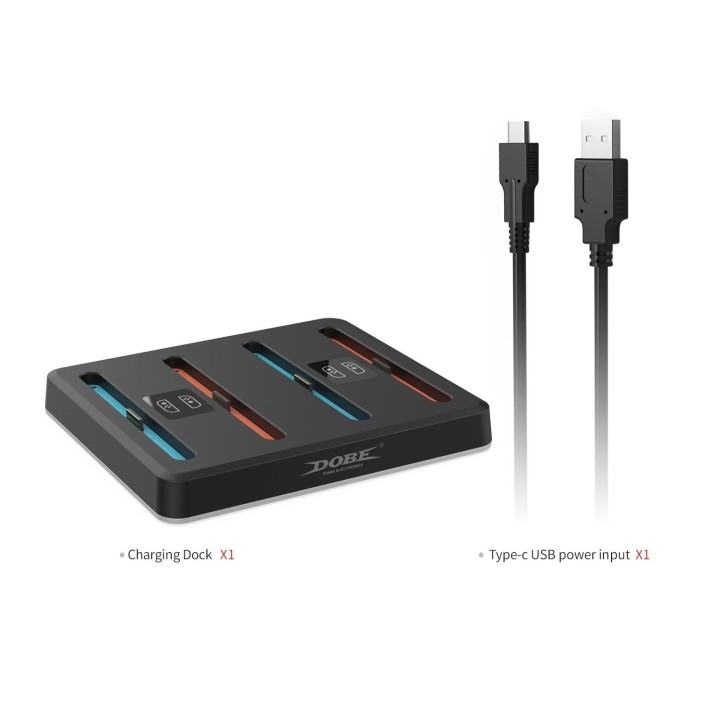 Station de charge pour 4 manettes Joy-Con Nintendo Switch 2 DOBE TNS-3160 noir