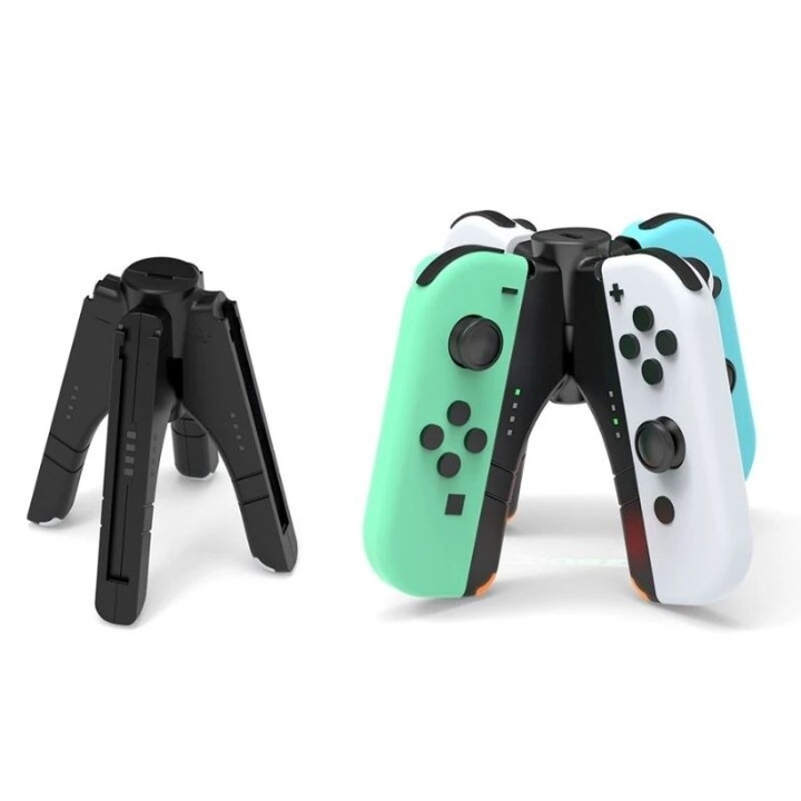 Station de charge pour 4 controleurs manettes Joy-Con pour Nintendo Switch DOBE TNS-1180 bleu/vert/blanc