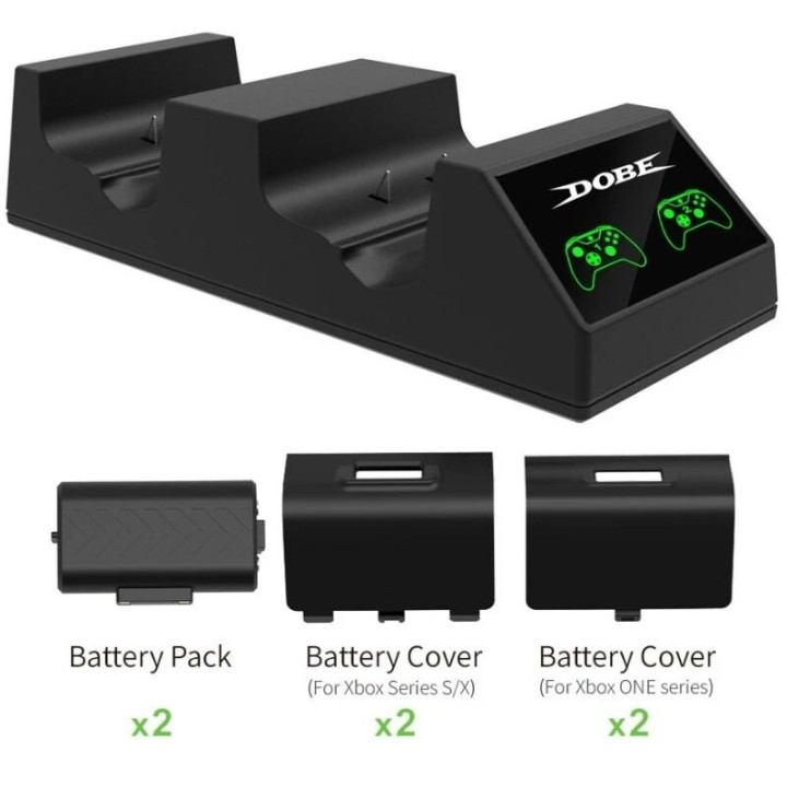 Station de charge pour 2 manettes Xbox Serie One DOBE TYX-1817X noir