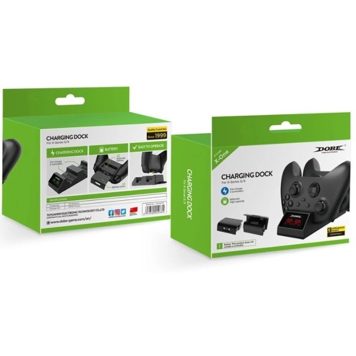 Station de charge pour 2 manettes Xbox Serie One DOBE TYX-1817X noir