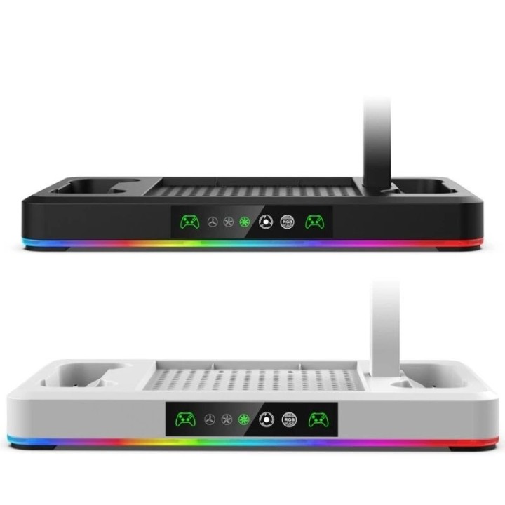 Support, station multifonction de refroidissement, de charge mannette pour Xbox Serie S / Serie X DOBE TYX-3615 noir/blanc