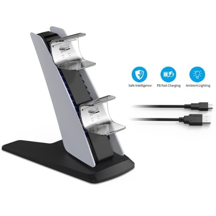Station de charge pour 2 manettes PlayStation 5 / PS5 DOBE TP5-0585S