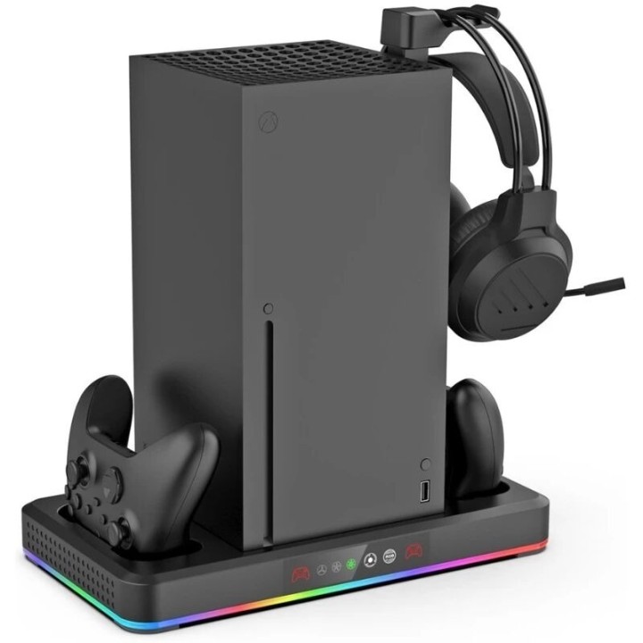 Support, station multifonction de refroidissement, de charge mannette pour Xbox Serie S / Serie X DOBE TYX-3615 noir/blanc