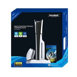 Support, station multifonction de refroidissement, de charge mannette et rangement jeux pour PlayStation 5 / PS5 / PS5 Slim / PS