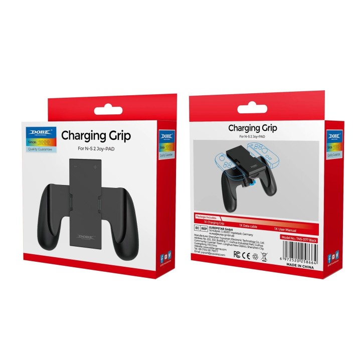 Poignée manette & câble de charge pour Nintendo Switch 2 DOBE TNS-3177 noir