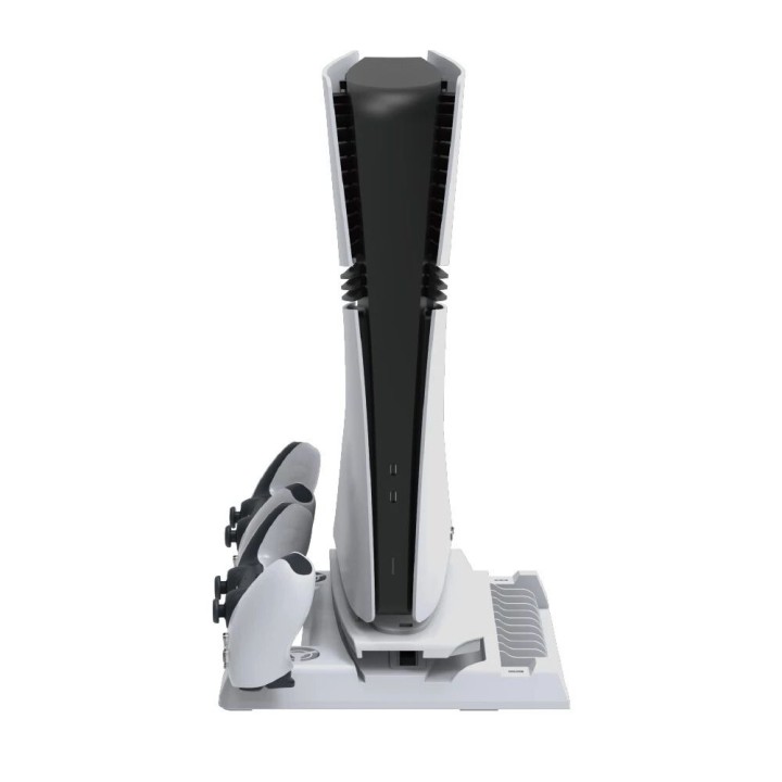 Support, station multifonction de refroidissement, de charge mannette et rangement jeux pour PlayStation 5 / PS5 / PS5 Slim / PS