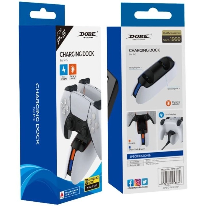 Station de charge pour 2 manettes PlayStation 5 / PS5 DOBE TP5-05103