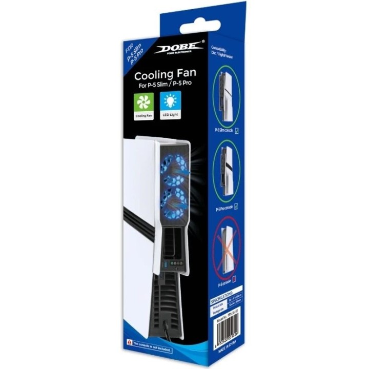 Ventilateur de refroidissement pour PlayStation 5 / PS5 Pro / PlayStation 5 / PS5 Slim DOBE TP5-35159