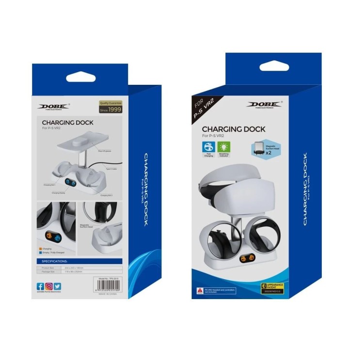 Station de charge pour manettes et casque PlayStation VR 2 / PS VR2 DOBE TP5-2515 blanc