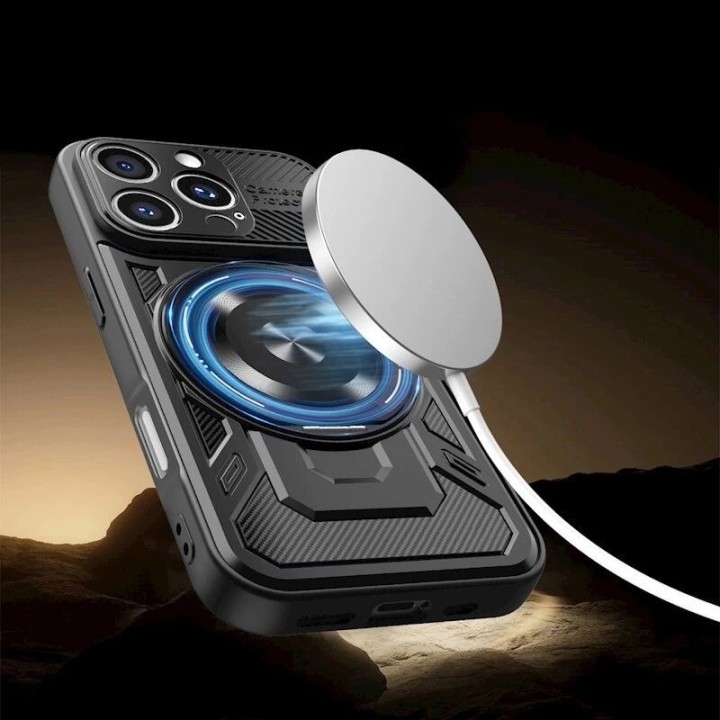 Coque ARMOR RING 360° MAG iPhone 14 - iPhone 13 noir