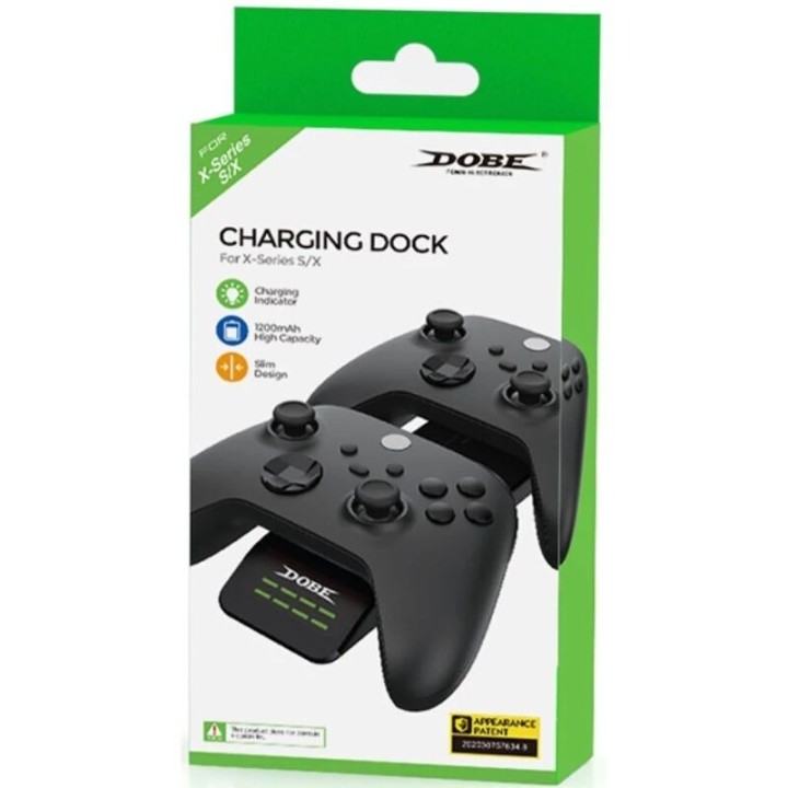 Station de charge pour 2 manettes Xbox Series One / Serie S / Serie X DOBE TYX-0606 noir