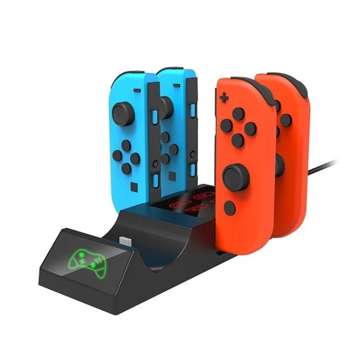 Station de charge pour 4 manettes Joy-Con et 1 manette Pro Nintendo Switch DOBE TNS-19017 noir