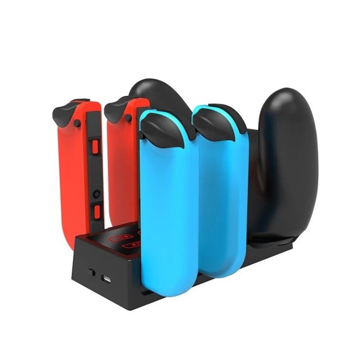 Station de charge pour 4 manettes Joy-Con et 1 manette Pro Nintendo Switch DOBE TNS-19017 noir