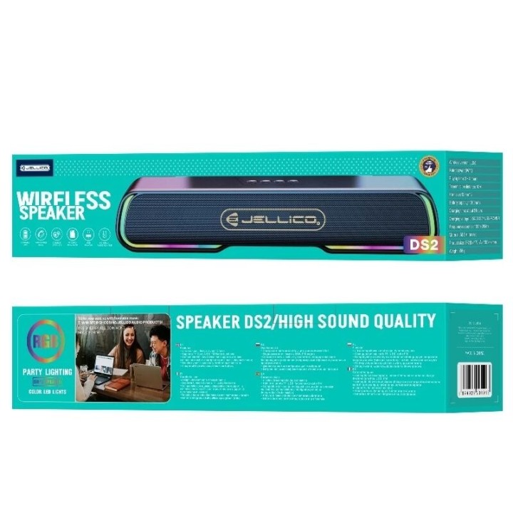 Enceinte sans fil bluetooth avec effets lumineux dynamiques JELLICO DS2 noir