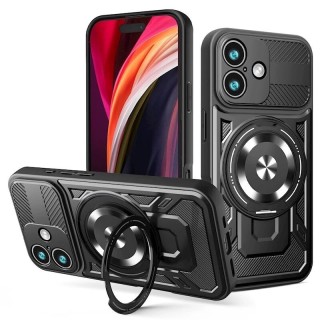 Coque ARMOR RING 360° MAG iPhone 17 / iPhone 18 noir