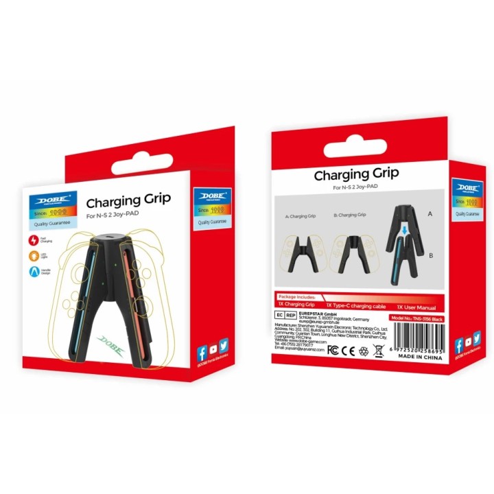 Station de charge pour 4 manettes Joy-Con Nintendo Switch 2 DOBE TNS-3156 noir