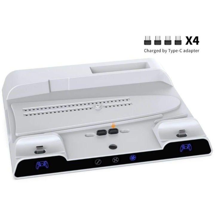 Station de charge multifonctions, refroidissement, charge 2 manettes pour PlayStation 5 / PS5 DOBE TP5-0599