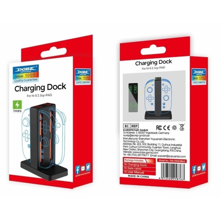 Station de charge 4 manettes Joy-Con pour Nintendo Switch 2 DOBE TNS-3192B noir