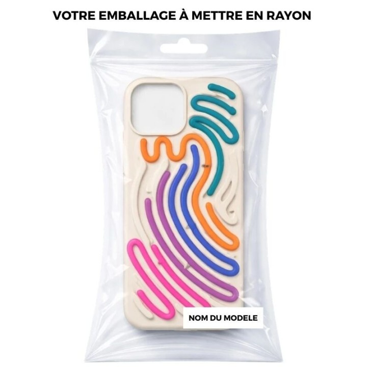 Coque ARTLINE 3D iPhone 15 beige