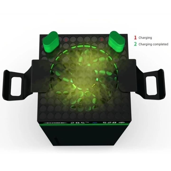 Support, station de charge et ventilateur de refroidissement pour Xbox Serie S / Serie X avec fonction de controle de températur