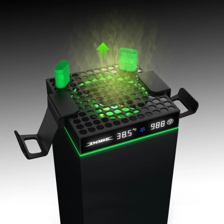 Support, station de charge et ventilateur de refroidissement pour Xbox Serie S / Serie X avec fonction de controle de températur