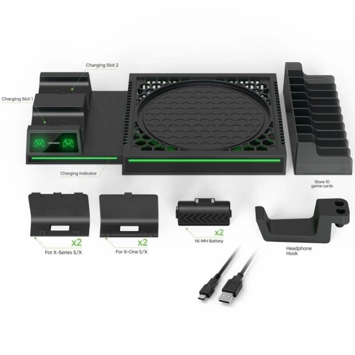 Support, station de charge multifonction pour Xbox Series X / Series One DOBE TYX-1622 noir