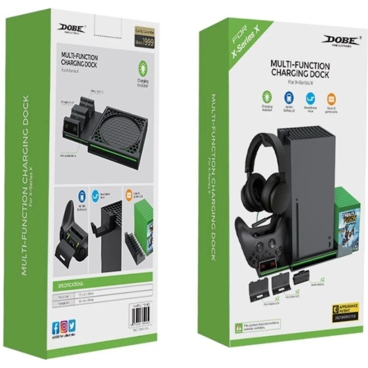 Support, station de charge multifonction pour Xbox Series X / Series One DOBE TYX-1622 noir