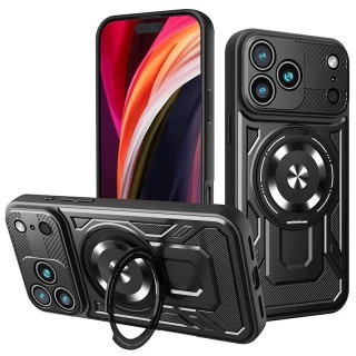 Coque ARMOR RING 360° MAG iPhone 17 Pro / iPhone 18 Pro noir
