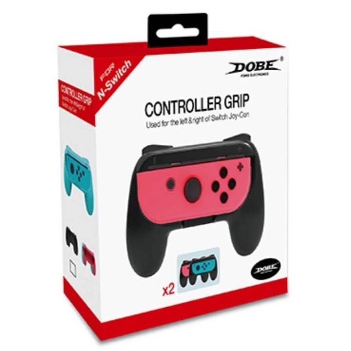 Poignées pour manette (lot de 2) de Nintendo Switch OLED DOBE TNS-851B noir noir