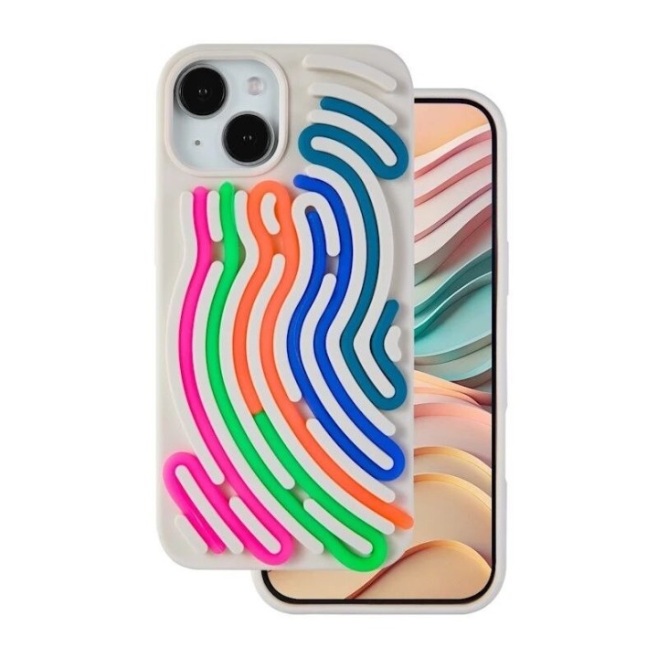 Coque ARTLINE 3D iPhone 14 - iPhone 13 beige