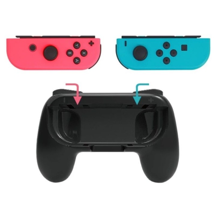Poignées pour manette (lot de 2) de Nintendo Switch OLED DOBE TNS-851B noir noir
