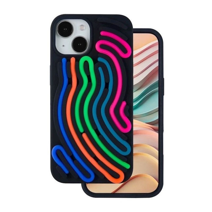 Coque ARTLINE 3D iPhone 14 - iPhone 13 noir