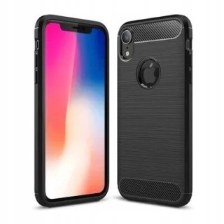Coque CARBON SHOCK iPhone XR noir