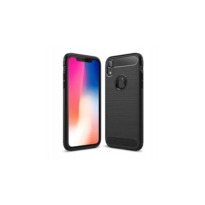 Coque CARBON SHOCK iPhone XR noir