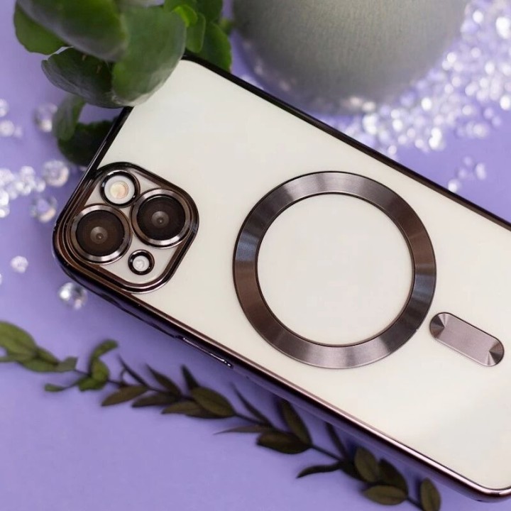 Coque CHROME EDGE MAG iPhone 16 Pro Max noir