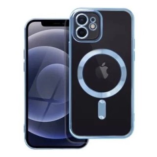 Coque CRYSTAL EDGE MAG iPhone 12 - iPhone 12 Pro bleu