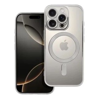 Coque CRYSTAL EDGE MAG iPhone 16 Pro Max argent