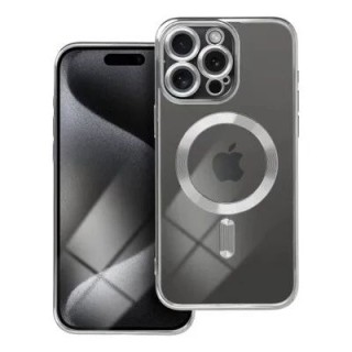 Coque CRYSTAL EDGE MAG iPhone 15 Pro argent