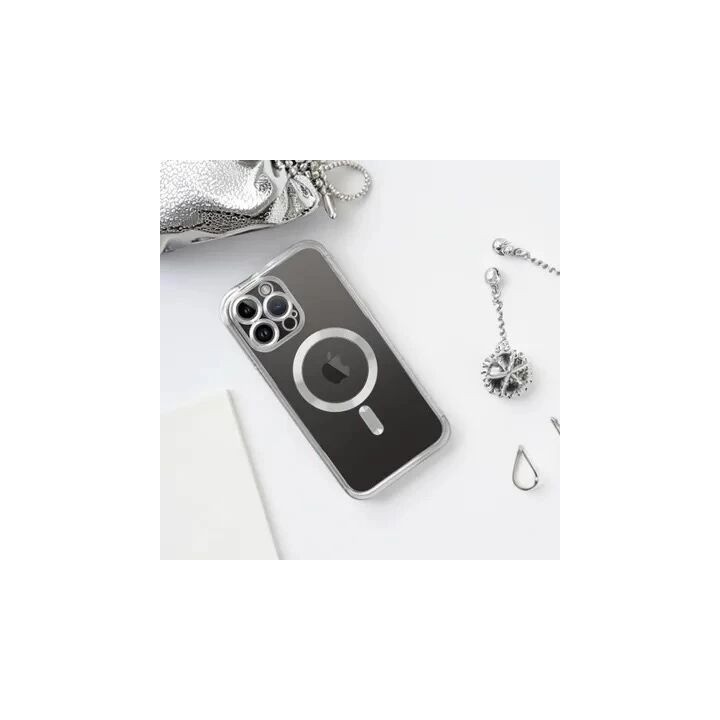 Coque CRYSTAL EDGE MAG iPhone 15 Pro argent
