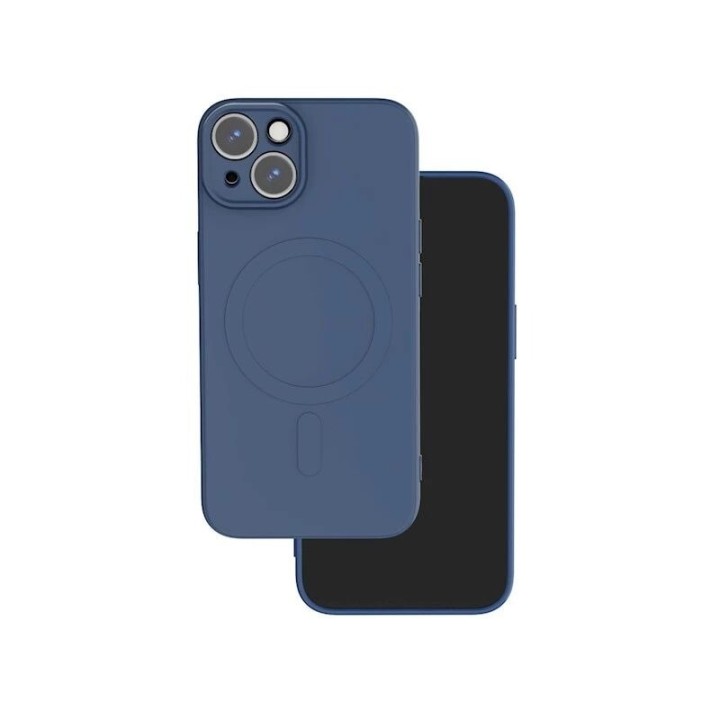Coque PURE COLOR MAG iPhone 15 bleu marine