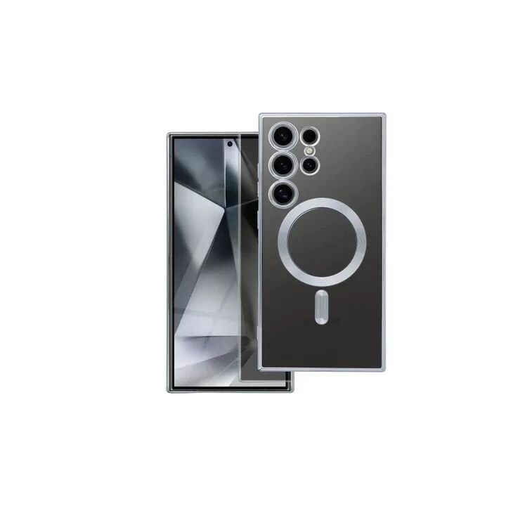 Coque CRYSTAL EDGE MAG Samsung Galaxy S24 Ultra 5G (S928) argent