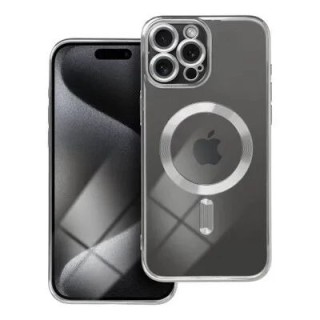 Coque CRYSTAL EDGE MAG iPhone 15 Pro Max argent