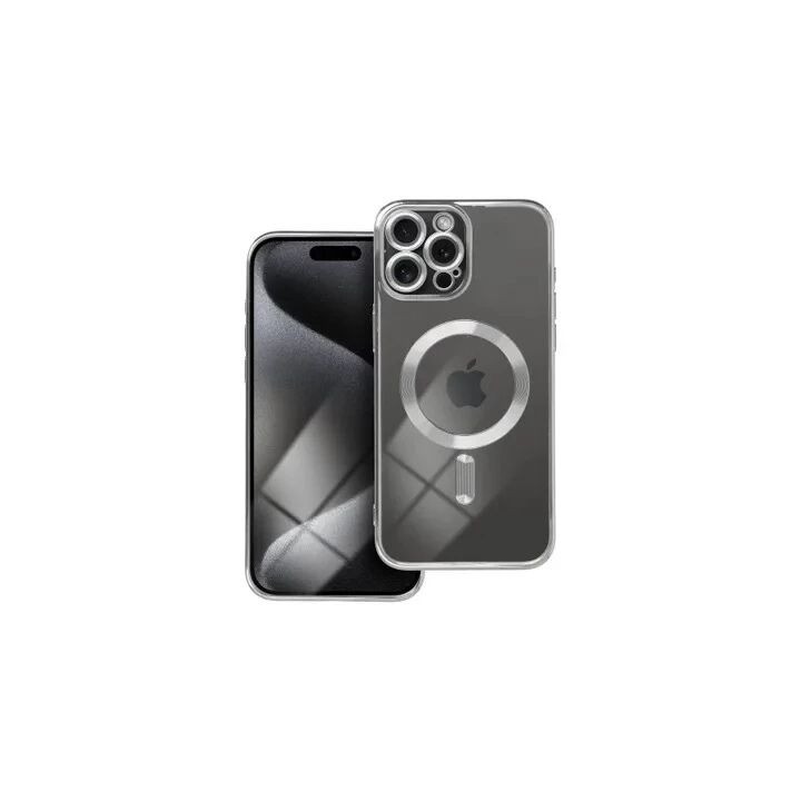 Coque CRYSTAL EDGE MAG iPhone 15 Pro Max argent