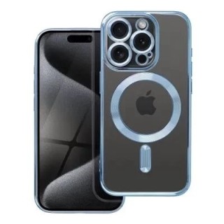 Coque CRYSTAL EDGE MAG iPhone 15 Pro bleu